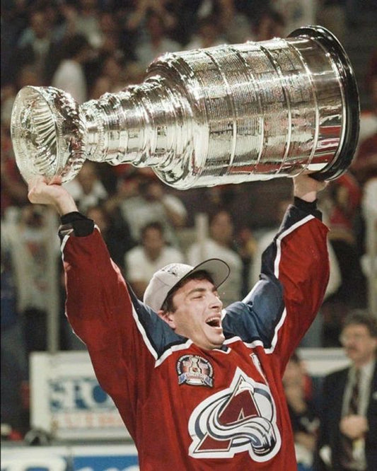 Joe Sakic Keychain Hockey Colorado Avalanche Picture Nhl With Cup