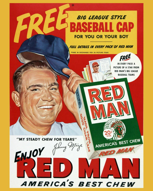 Johnny Mize Photo New York Yankees Ny Baseball Picture Mlb Red Man