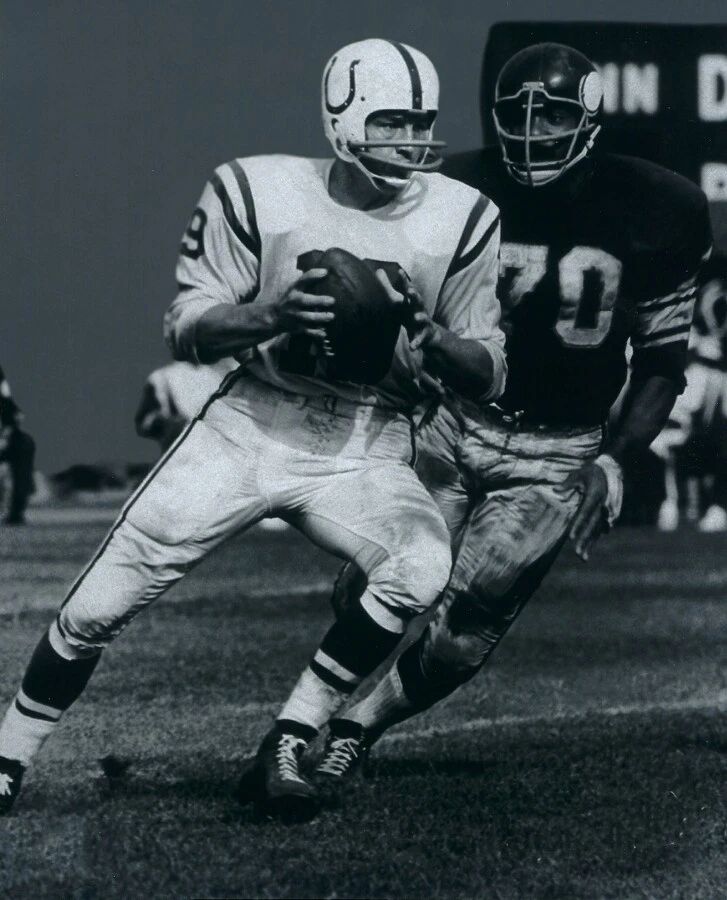 Johnny Unitas Photo Baltimore Colts Nfl Football Vs Steelers