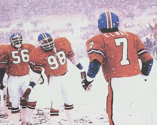 John Elway Magnet Denver Broncos Picture Nfl Football Snowstorm