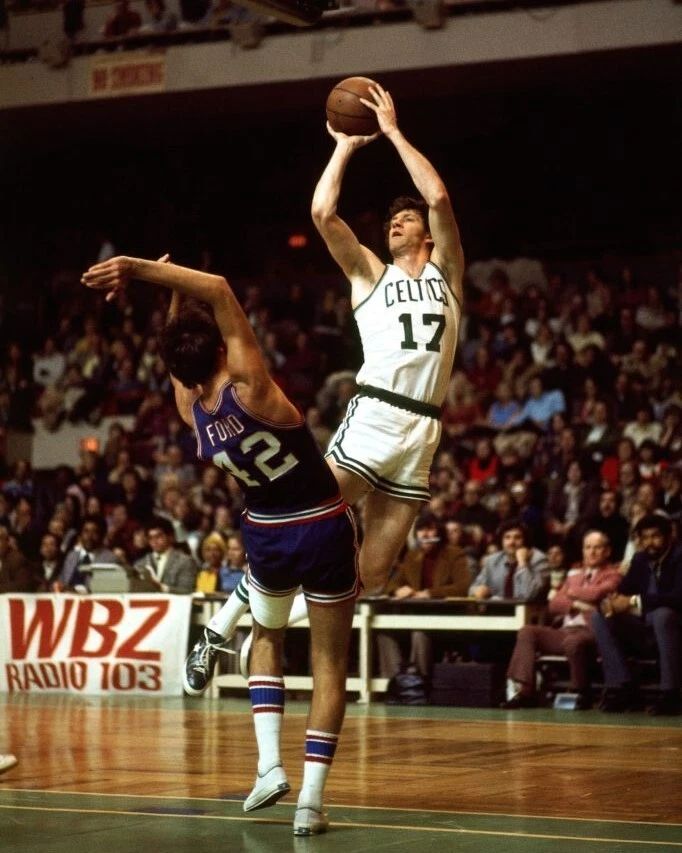 John Havlicek & Chris Ford Photo Boston Celtics Basketball Nba Pistons