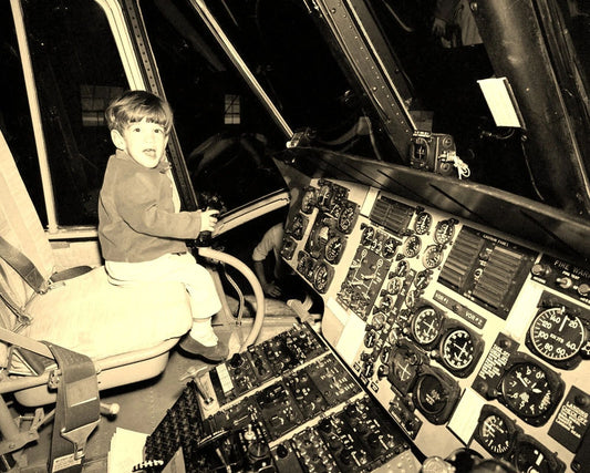 John Kennedy Jr In Marine One Helicopter Vintage Poster Photo