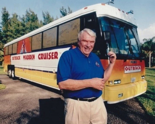 John Madden Keychain Oakland Raiders Picture Nfl Football With Cruiser