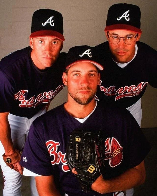 John Smoltz Tom Glavine Mark Maddux Keychain Atlanta Braves Baseball Picture