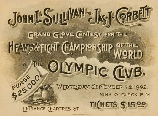 John Sullivan Vs James Corbett Keychain Boxing Keychain Picture