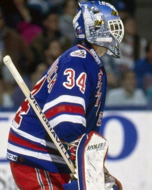 John Vanbiesbrouck Photo New York Rangers Ny Picture Hockey Nhl Close Up