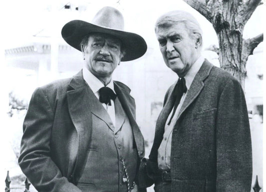 John Wayne & James Stewart Movie The Shootist Picture Keychain Print