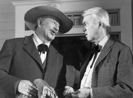 John Wayne & James Stewart In Western The Shootist Picture Keychain Print 8 X 10