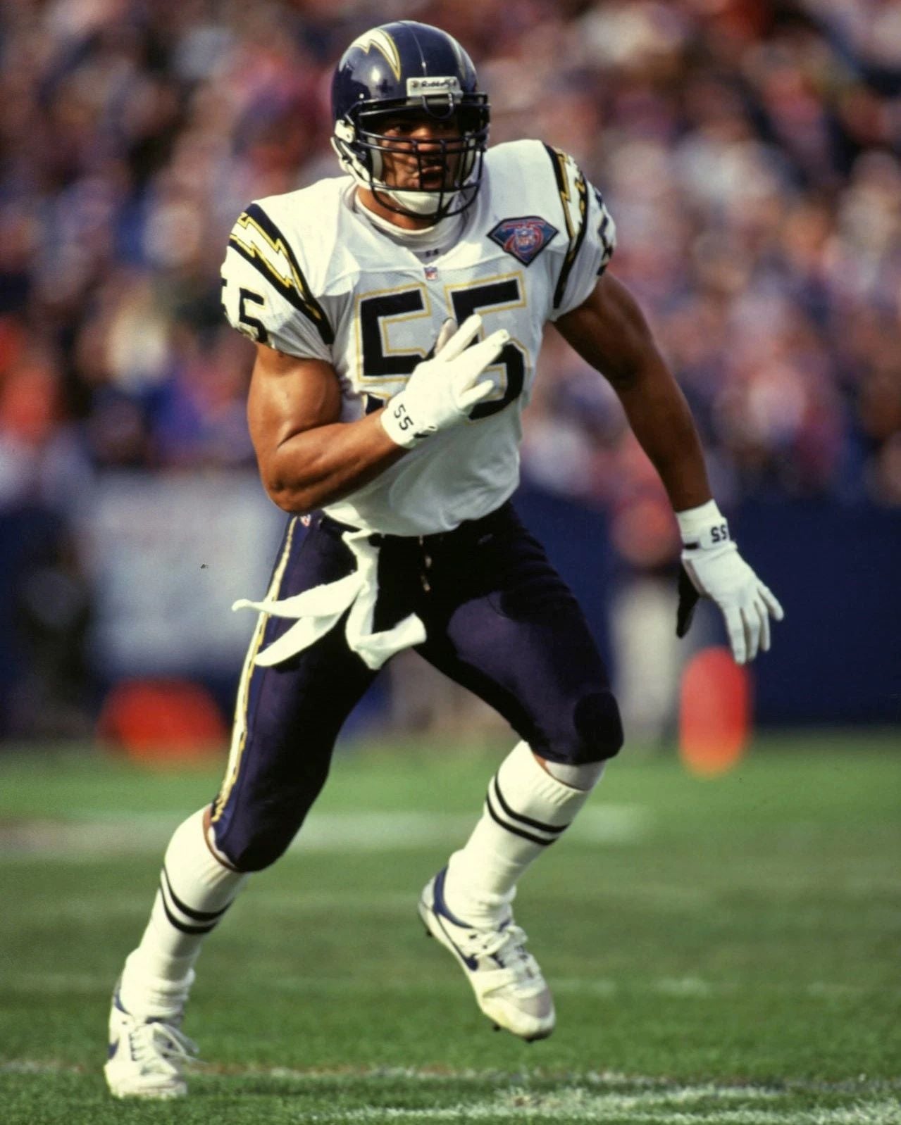 Junior Seau Keychain San Diego Chargers Picture Nfl Football Game Action