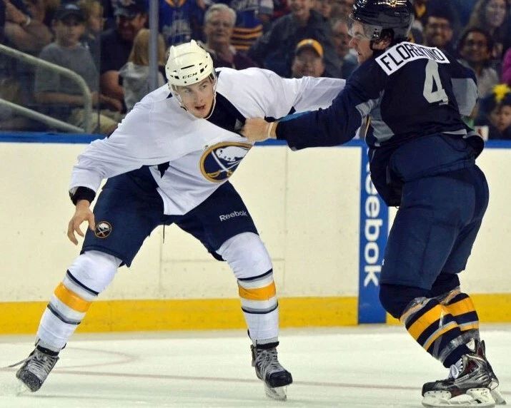 Justin Kea Photo Hockey Buffalo Sabres Picture Nhl Fight
