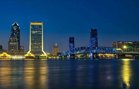Jacksonville Florida Skyline Usa Magnet Picture Magnet Print Cityscape