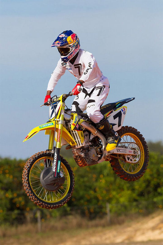 James Stewart Motorcycle Cross Country Driver Wall Art Home Decor Poster