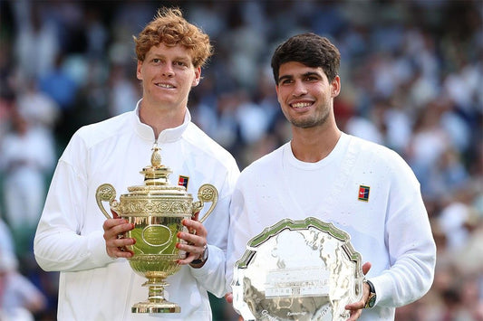 Jannik Sinner Carlos Alcaraz London Grass Court 2025 Trophy Poster
