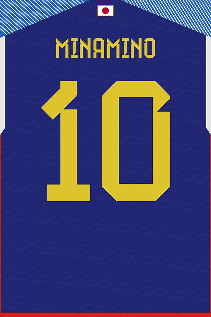 Japan #10 Takumi Minamino World Soccer Championship Wall Decor Magnet