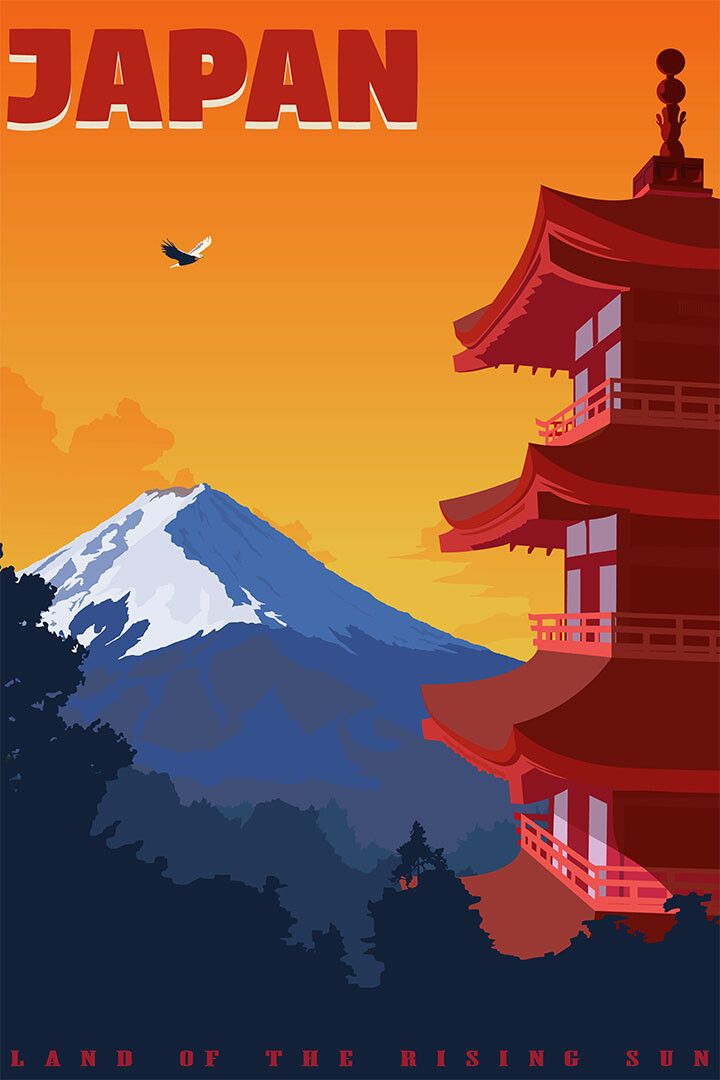 Japan Tokyo Land Of The Rising Sun Vintage Travel Jigsaw Puzzle