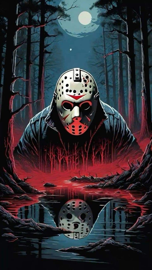 Jason Voorhees Horror Scene Print Poster