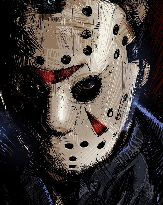 Jason Voorhees Mask 123 Print Poster