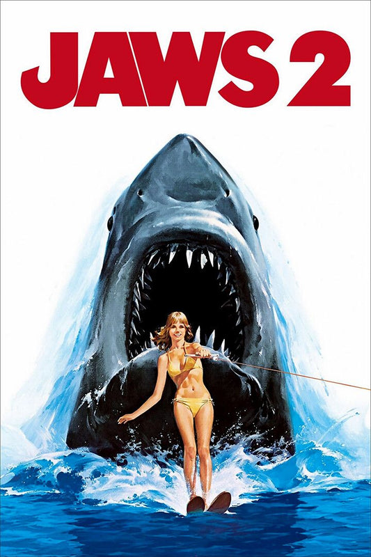Jaws 2 Movie Steven Spielberg 1974 Shark Swimming Wall Art Home Poster