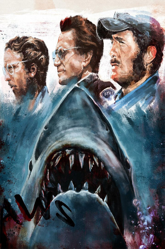 Jaws Horror Movie Art Silk Fabirc Wall Art Home Decor Poster
