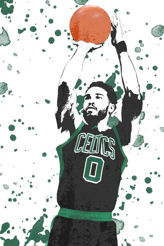 Jayson Tatum American Basketball Boston Celtics Team Wall Art Poster