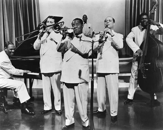 Jazz Band Louis Armstrong Glossy Keychain Music Print Entertainment