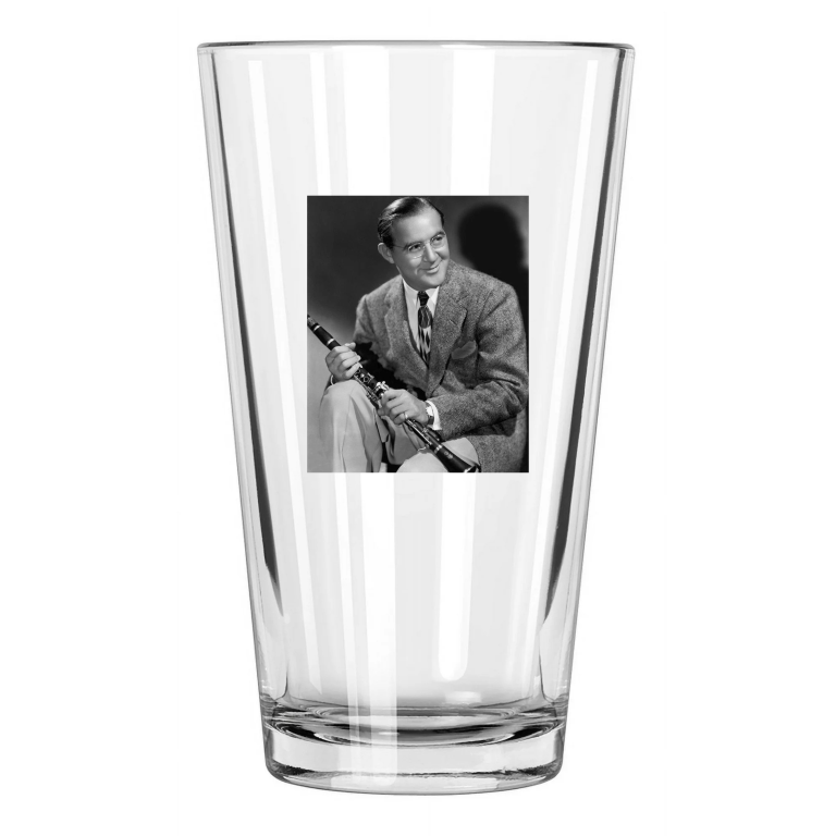 Jazz Clarinetist Benny Goodman Photo Big Band 1 Pint Beer Drinking Glass