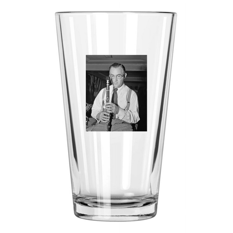 Jazz Clarinetist Benny Goodman Photo Big Band 2 Pint Beer Drinking Glass