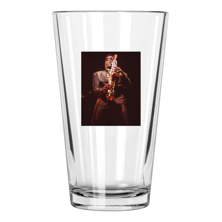 Jazz Musician Clarence Clemons Photo Saxophonist Pint Beer Drinking Glass