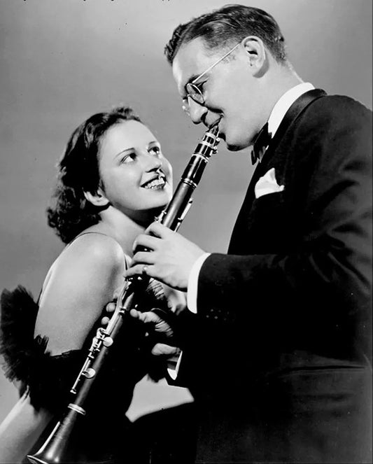 Jazz Musicians Benny Goodman & Helen Ward Retro Vintage Keychain Picture
