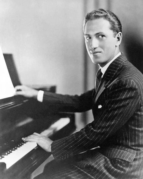 Jazz Pianist George Gershwin Glossy Keychain Music Print Piano Keychain 1