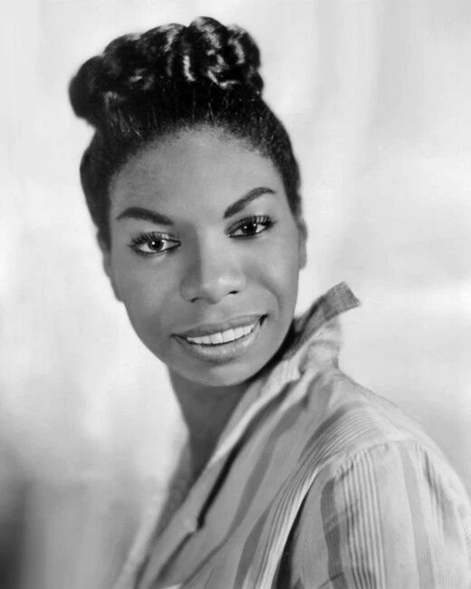Jazz Singer Nina Simone Glossy Keychain Blues Folk Music Print