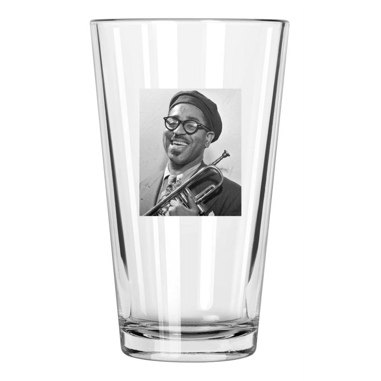 Jazz Trumpet Dizzy Gillespie Music Entertainment 2 Pint Beer Drinking Glass