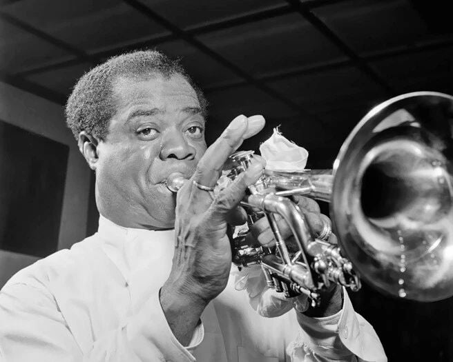Jazz Trumpeter Louis Armstrong Glossy Keychain Music Print Composer Keychain