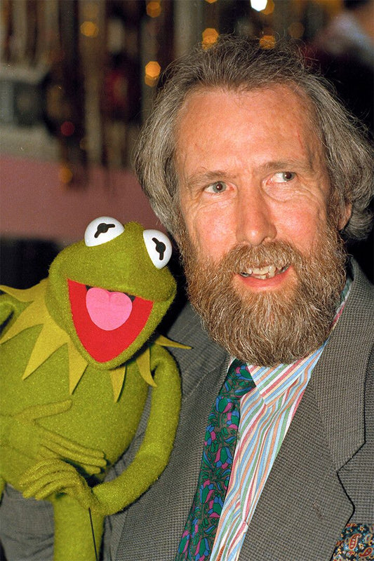 Jim Henson With Kermit The Frog And Ernie Puppeteer Wall Art Home Poster