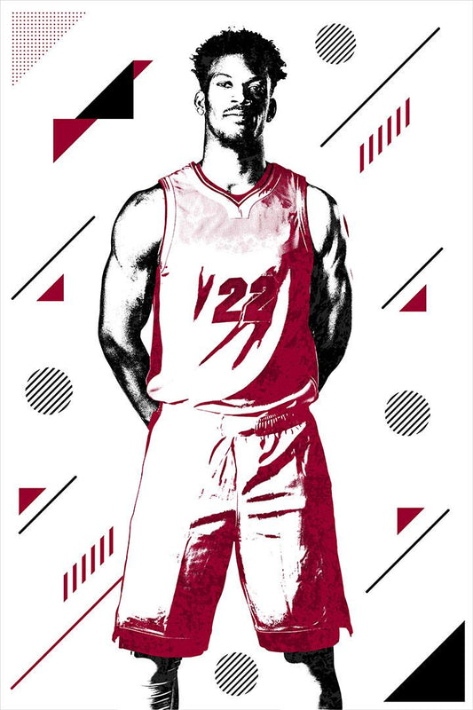 Jimmy Butler 22 23 Miami Star Basketball Wall Art Home Decor Poster