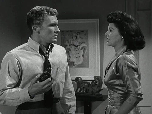 Joan Taylor And Roy Thinnes In Peter Gunn Tv Show Picture Keychain Print