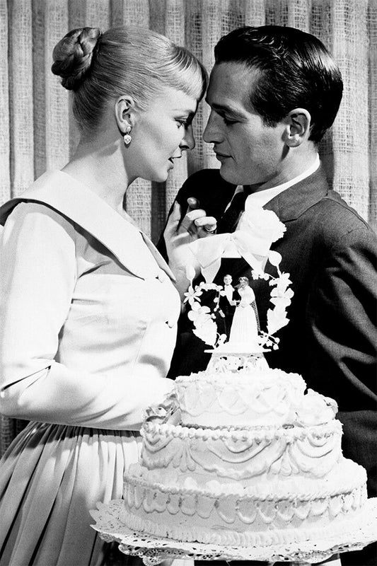 Joanne Woodward And Paul Newman On Their Wedding Day Wall Art Poster