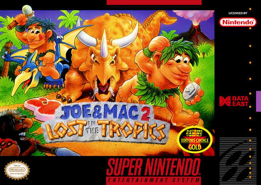 Joe & Mac 2 Lost In The Tropics (Usa) Snes Print Poster
