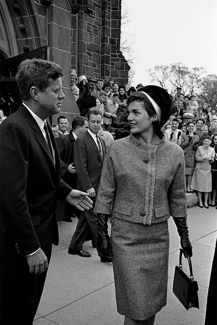 John And Jackie Kennedy Leaving The Church Jigsaw Puzzle