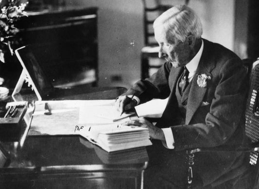 John D Rockefeller Businessman At His Desk Portrait Picture Photo Print