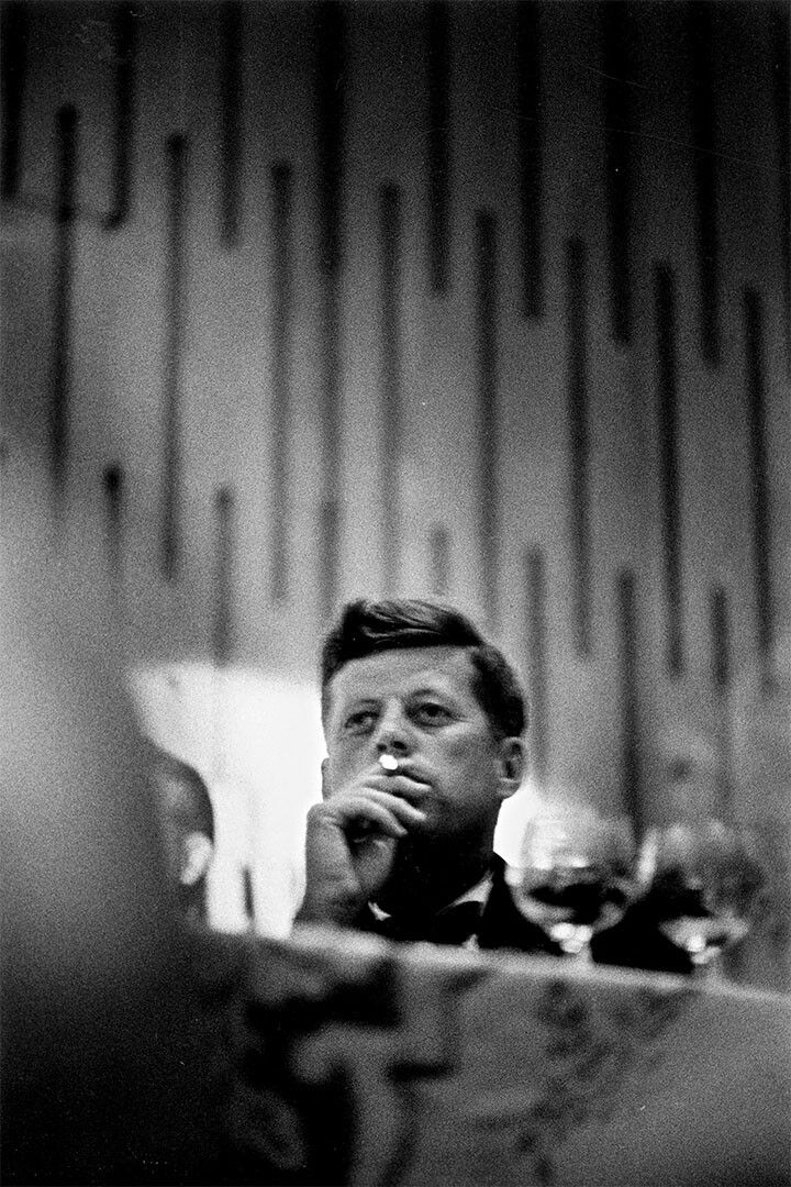 John F Kennedy Smoke President Star Painting Print Wall Art Home Poster