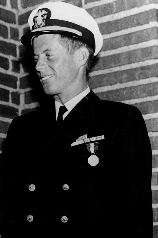 John Fitzgerald Kennedy In Navy Uniform Wall Art Home Decor Poster
