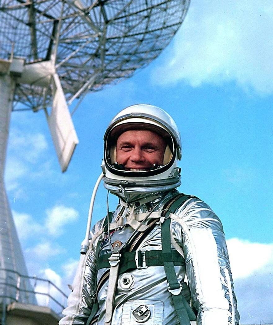 John Glenn In Space Suit For Astronaut Training Nasa Science Photo