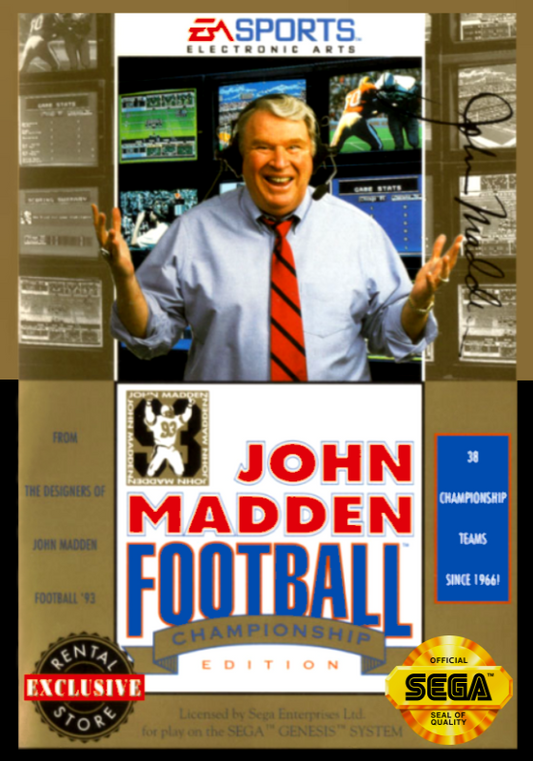 John Madden Football Championship Edition (Usa) Genesis Print Poster
