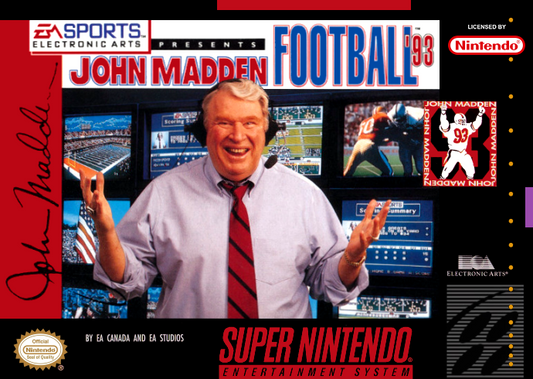 John Madden Football 93 (Usa) Snes Print Poster