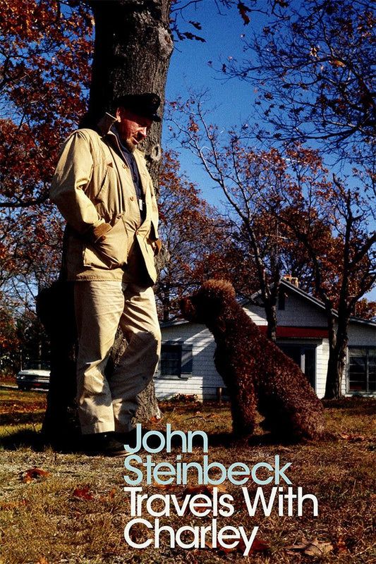 John Steinbeck And Dog Charlie Print Wall Art Home Decor Poster