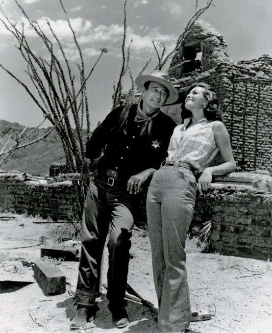 John Wayne & Angie Dickinson In Movie Rio Bravo Picture Magnet Print