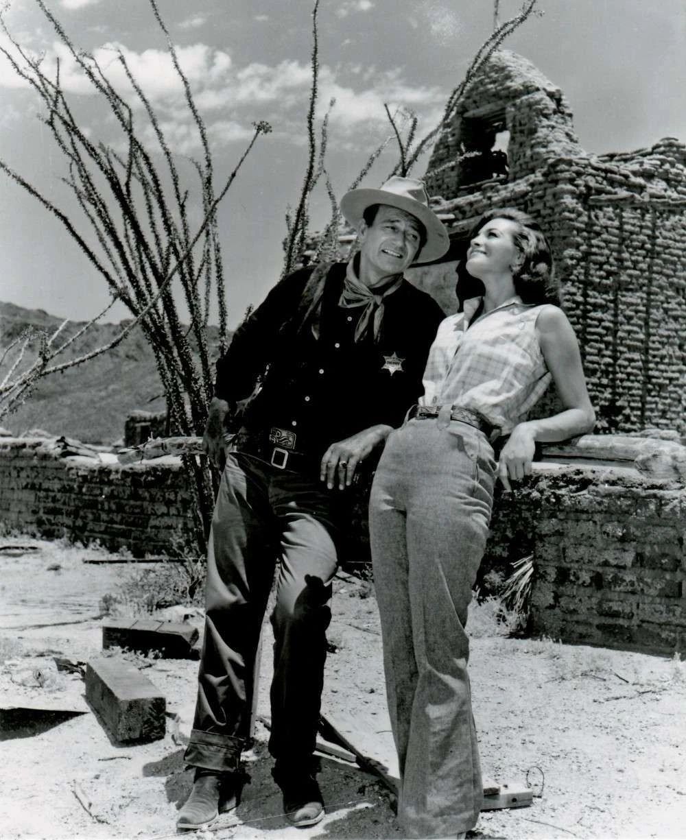 John Wayne & Angie Dickinson In Movie Rio Bravo Picture Photo Print