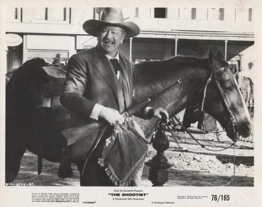 John Wayne Western The Shootist Movie Card Reprint Picture Keychain