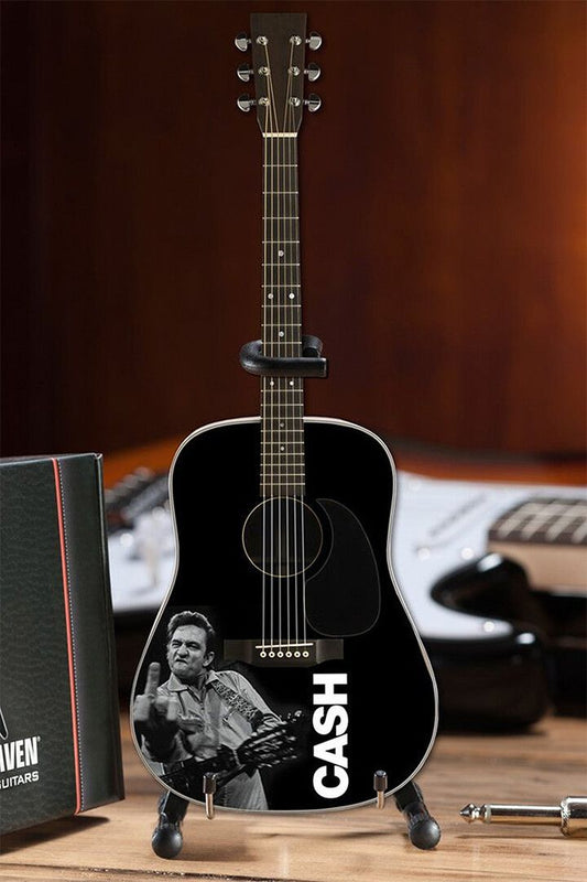 Johnny Cash Tuning Guitars Decor Wall Art Print Poster